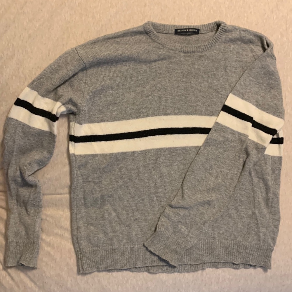 Brandy Melville striped sweater waist length, one size